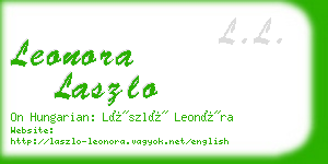 leonora laszlo business card